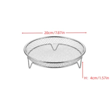 1/3 Layer Stackable Air Fryer Basket - Stainless Steel Cooking Rack, Suitable For Chicken Wings, Bread - Space-Saving Design, Even Heat Distribution, Easy To Clean - Fits Most Air Fryers, Kitchen Accessory, Durable Cookware - A - View 12