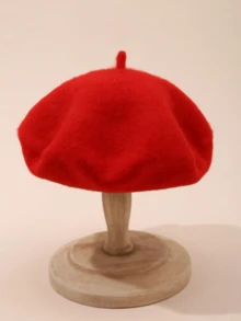Topi Baret Wol Anak-Anak Musim Gugur/Dingin, Topi Hangat yang Modis - 1 buah - View 20