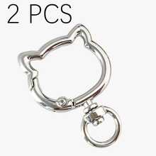 2/3/4pcs Rotating Cat Keychain Zinc Alloy Bag Hardware Spring Clasp Metal Ring Open Spring Loop, Perfect For DIY, Jewelry Metal Keychain Metal Shape Spring Clasp, Outdoor Metal Keychain Key Chain Bag Clip Hook Dog Chain Clasp Suitable For Phone Bag Keychain Hook Clasp Bag Hanging Hook, Handmade DIY Accessories, Halloween, Christmas - Gold - View 8