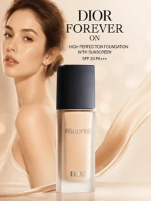 Dior Forever Foundation (Matte Finish) #0N, ukuran penuh 30ml/sampel 5ml/ukuran mini 2.7ml, foundation dengan coverage tahan lama, menyamarkan pori-pori dan mengontrol minyak, cocok untuk jenis kulit berminyak dan normal. - Dior Matte Foundation #ON - View 3