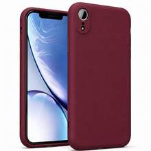 原裝液態矽膠手機殼，相容 iPhone XR XS 7 8 17 16 15 14 13 12 Mini 11 Pro Max 15 Plus 17e，防震保護手機背蓋 - 酒紅色 - 查看 2