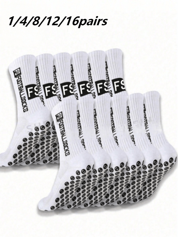 1/4/8/12/16 Double Pack New Style Dispensing Football Sports Socks FS Anti-Slip Thickened Terry Bottom Socks