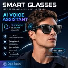 SENBONO Smart Glasses With 8MP HD Camera, Bluetooth Audio Eyewear With Built-In Speakers And Mic, Hands-Free Video Recording And Photo Taking, Compatible With IOS/Android For Men & Women - View 3