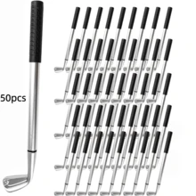 50Pcs Golf Club Style Novelty Ballpoint Pen, Creative Mini Writing Pen, Unique Desk Ornament Gift For Golf Enthusiasts - Golf Styling Pen - View 7