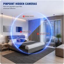 1pc Portable Hidden Camera Detector, Mini Camera Finder With 4 LED Beads And 3 Detection Modes, USB Rechargeable Camera Scanner, With Lanyard, Suitable For Hotel, Travel, Home And Office - Multicolor - View 3