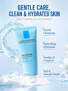 La Roche Posay La Roche-Posay Toleriane Cleansing Foam, Full Size 125ml, Sample 50ml, Deep Cleansing Makeup Removal, Soothing & Moisturizing, Daily Skincare Essential - Extra-thin Facial Foam Cleanser - View 7