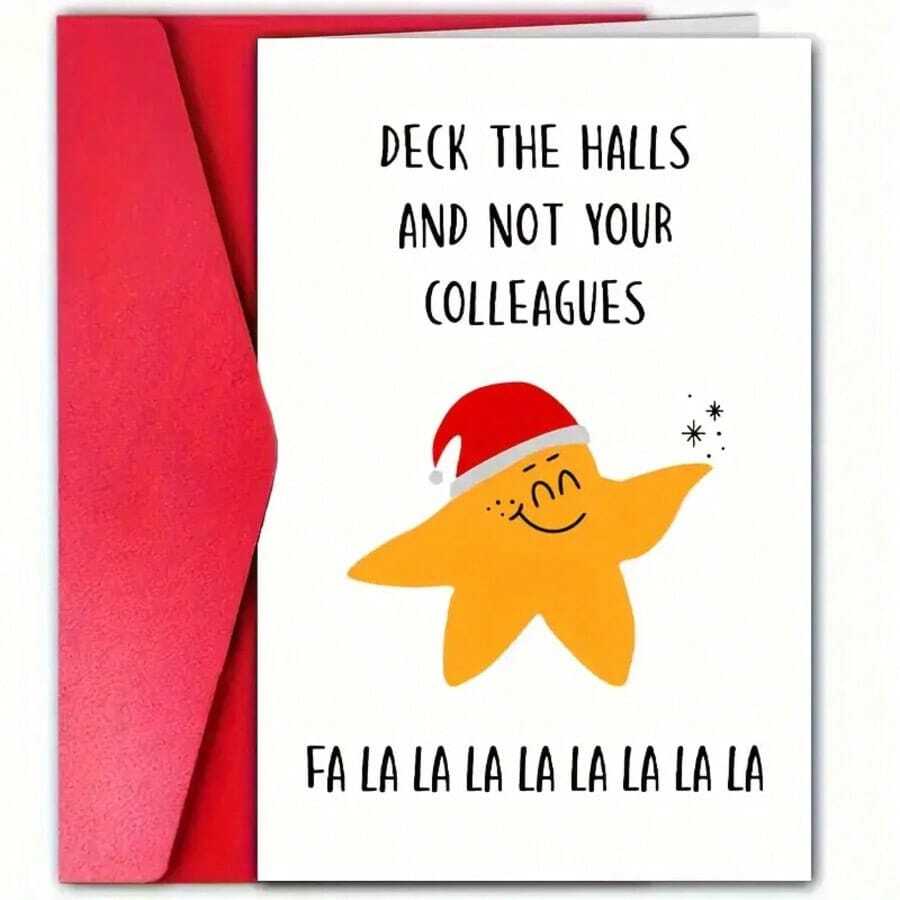 1Pc Funny And Cute Star Christmas Card - Perfect Holiday Gift For Son And Daughter - View 1