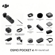 dji Pocket 4 Essential Bundle 口袋 Vlog 相機 1 吋 CMOS 4K/240fps 3 軸防震補償 2 倍無損變焦 動態範圍 內建儲存手柄 輕巧數位相機（全新僅啟動） - 查看 15