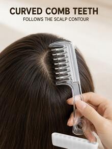 Hair Oil Applicator Comb, Scalp Massage Comb, Liquid Dispensing Hair Brush Tool, Essential Oil Applicator Brush, Smooth Hair Styling Comb, Travel Beauty Tool, Daily Hair Care Accessory - Multicolor - View 5