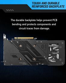 ASUS AMD ATS-RX7650GRE-8G Graphics Card, Durable Design, 3 Axial Fans, Quiet Operation, Dual BIOS, 8GB VRAM - View 2