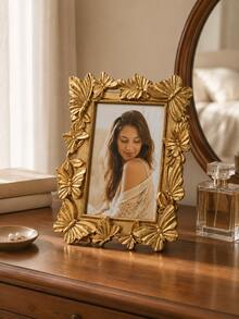 Vintage Butterfly Photo Frame, Ornate 3D Floral Picture Frame, Elegant Tabletop Photo Holder For Bedroom Vanity, Living Room, Wedding, Anniversary & Housewarming Deco - New Model - View 7