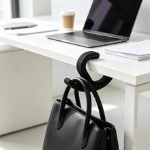 1/4/8pcs Minimalist C-Shaped Desk Edge Hanging Hook, Portable Bag Holder Without Adhesive, Workbench Bag Storage Hook - View 4