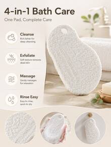 3D Body Exfoliating Bath Sponge, Shower Scrub Massage Sponge With Textured Surface, Portable Body Cleaning Brush For Arms, Legs, Back And Daily Bath Care, Bathroom, Home Spa, Travel, Gym Bag & Practical Gift, Shower Cap, African Net Sponge - Multicolor - View 6