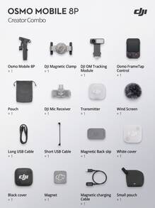 dji Osmo Mobile 8P Detachable Remote With Built-In Monitor, AI Multi-Subject Tracking + 3-Axis Stabilization, Smartphone Direct Connection Vlog Tool (10h Battery Life) (Brand New, Activated Only) - View 12