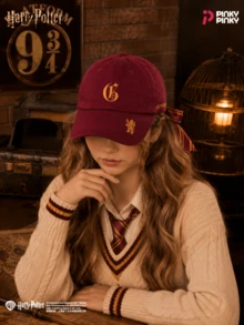 Harry Potter Baseball Cap Sun Hat With Bow Ribbon, Cute Four Houses Embroidery, Suitable For Students, Women, Daily Wear, Halloween, Christmas, Birthday Party Gift - Multicolor - View 4