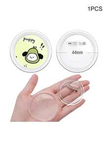 1pc/10Pcs Clear Round Blank Button Badge Blanks With Safety Pins, DIY Pin Badge Making Supplies, Handmade Craft Accessories(58mm/44mm) - DIY Badge - View 12