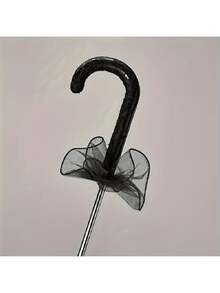 1pc Halloween Polyester (Polyester) Wedding Elegant Romantic Umbrella, Suitable For All Seasons - Black - View 3