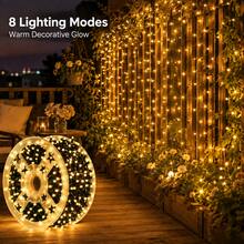 USB String Lights Fairy Lights 20M 180LED 30M 260LED 40M 320LED 50M 400LED 8 Modes Reel Wire Lights For Bedroom Window Patio Garden Wedding Party Christmas Halloween Decor - A - View 3