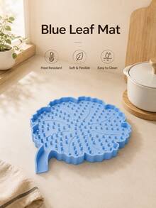 1PC/2PCS Leaf Shaped Silicone Trivet Mat, Heat Resistant Table Coaster, Multifunctional Drainage Pad, Non-Slip Pot Bowl Holder For Kitchen Dining Table Decor - View 9