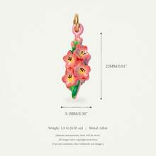 1pc Exquisite Flower Pendant, Delicate Cartoon Style, 14k Gold Plated Copper Material, Suitable For DIY Creative Necklace, Bracelet, Earrings, Bag Chain, Keychain, Waterproof And Sweat-Resistant, Suitable For Daily Casual Wear - Multicolor - View 13