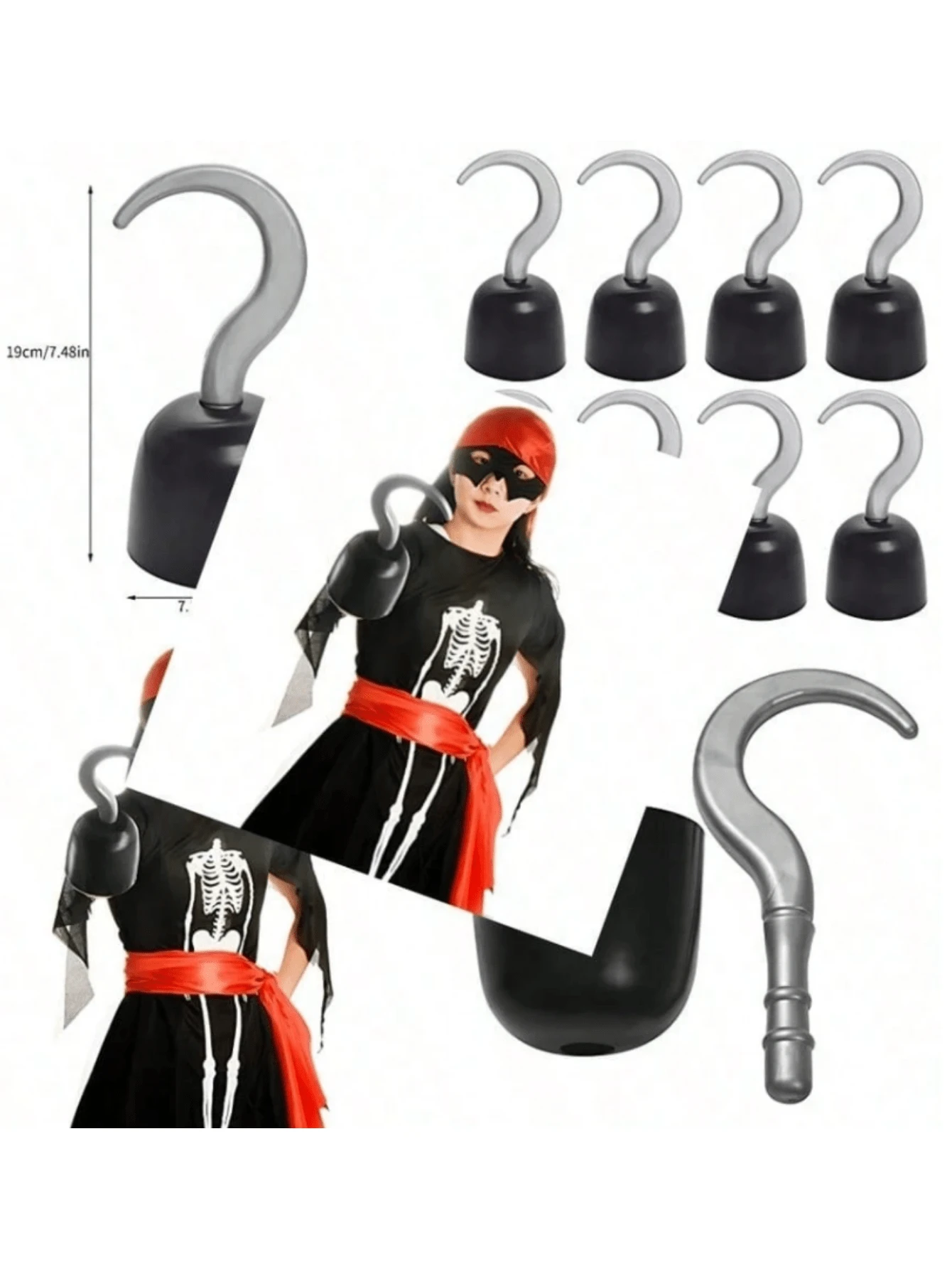 1pc/ Set - Pirate Hook Halloween Pirate Hook Decoration Props Ghost Festival Activities Makeup Ball Performance Dress Up Supplies - Multicolor - View 1