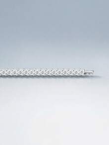 Luxury 925 Sterling Silver D Color Moissanite Tennis Bracelet, Bridal Jewelry, Proposal, Wedding, Birthday And Anniversary Gift - Silver - View 5