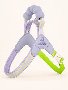 1pc Adjustable Pet Saddle-Style Harness, Soft Sponge Handle Design, Reflective Wavy Stripe Dog Chest Strap, Lightweight Comfortable Small Dog Puppy Walking Harness, Outdoor Pet Supplies, Cat Dog Accessories Dog Leash Harness, Small Dog Harness, Puppy Travel Essential, Car Pet Supplies, Cat Dog Goodies, Dog Leash, Cute Pet Outdoor Walking Gear - Multicolor - View 16