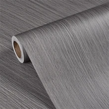 1 Roll Dark Gray Vinyl Wallpaper, Peel And Stick, Removable, Matte Self-Adhesive, PVC Waterproof Oil-Resistant Textured, Random Pattern, Easy To Install, Suitable For Cabinets, Bedroom, Living Room Wall Decor, Furniture Renovation - Wood Grain - View 16