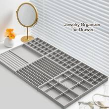 New Upgraded 3-Layer Dust-Proof Acrylic Jewelry Storage Box, Modern Rectangular Desktop Display And Storage Jewelry Box - Grey - View 3