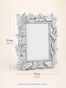 Vintage Butterfly Photo Frame, Ornate 3D Floral Picture Frame, Elegant Tabletop Photo Holder For Bedroom Vanity, Living Room, Wedding, Anniversary & Housewarming Deco - New Model - View 13