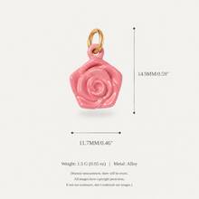 1pc Exquisite Flower Pendant, Delicate Cartoon Style, 14k Gold Plated Copper Material, Suitable For DIY Creative Necklace, Bracelet, Earrings, Bag Chain, Keychain, Waterproof And Sweat-Resistant, Suitable For Daily Casual Wear - Multicolor - View 7