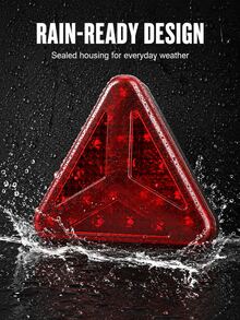 XF.Meraki F1 Style Brake Light, Daytime Running Light, Fog Light, Rear Tail Light, Third Brake Light, Waterproof Triangle Warning Flashing Light, 12 LED, Universal Motorcycle Truck Safety Stop Accessory - A - View 6
