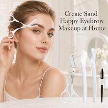 MONKIDS Professional 4-Piece Eyebrow Grooming Set, Includes Eyebrow Scissors With Comb, 2 Styles Of Eyebrow Razors And Eyebrow Brush. Design, Easy To Trim Stray Hairs And Shape Eyebrows - Multicolor - View 2
