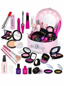 Tas Kosmetik Anak Perempuan, Tas Tangan Putri, Mainan Putri Mainan, Termasuk Cermin, Sisir, Lipstik, Parfum, Hadiah Ulang Tahun Liburan, Bukan Kosmetik Asli - MultiWarna - View 10