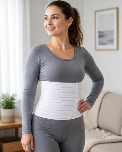 THE BABY SHOP Faja Post Parto y Post Cirugía Body Secret Ajustable con  y Compresión Abdominal