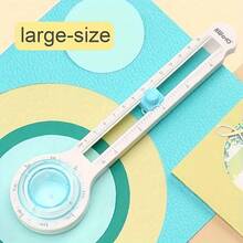 1pc Handmade 360 Degree Circular Cutter, Manual Rotating Cutting Tool, Suitable For Paper Labels, Art Creation And DIY Craft Making - Blue - View 19
