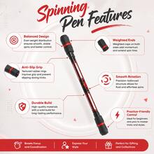[Pen Spinning & Stress Relief]Metal Head Rotating Pen | Dual-Head Design, Balanced Weight, Super Smooth Feel | Creative Writing Tool + Fingertip Stress Relief Gadget | Durable Alloy Desktop Accessory | Office/Student Daily Essential | Creative Gift For Colleagues/Classmates - Pink - View 6