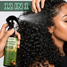 YANYUTONG 12 In 1 Batana And Rosemary Hair Care Essential Oil Spray Strengthens Hair, Deeply Moisturizes Hair, Smoothes Dry And Rough Hair, Prevents Bifurcation, And Improves Luster. Fluffy Control Solution, Preferred For Daily Hair Care Products - Oil Control - View 5