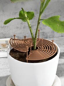 Round/Square Plant Pot Cover Plant Protection Shields,Center Hollowed-Out Grid With Soil Protection Devices,Flower Pot Protective Guard,Flowerpot Guardrail,Anti-Cat&Dog Digging Flower Pot Mesh Enclosure,Ideal Gift For Gardening Enthusiasts,Can Be Cut - A - View 13