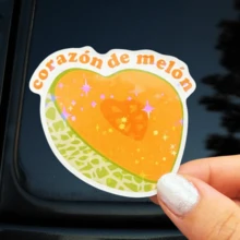 Melon Heart, Fresh And Gentle, Perfect For Expressing Girlishness Vinyl Sticker - Durable Smooth Surface, Self-Adhesive Bumper Sticker, Suitable For Cars, Windows, Laptops, Trucks, Water Bottles - Multi-Purpose Durable Design, Car Sticker - Vinyl - View 1
