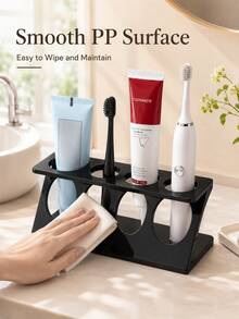 Electric Toothbrush Holder, Suitable For Bathroom Countertop And Kitchen Sink; Space-Saving Storage Rack (Can Hold Toothpaste, Cosmetics And Daily Necessities), Practical And Waterproof. - Multicolor - View 4