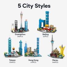 554PCS City Skyline Architecture Building Blocks Set, Landmark Tower & Urban Cityscape Display Model, Micro Building Bricks Collection For Home Office Decor, Adult Building Blocks Gift Set - Multicolor - View 3