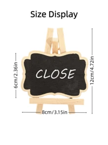 1pc/6pcs/12pcs Mini Wooden Blackboard With Easel, Erasable Desktop Chalkboard, Wedding Table Number Seat Card, Christmas Thanksgiving Party Tabletop Decor Sign - Blackboard With Stand - View 10