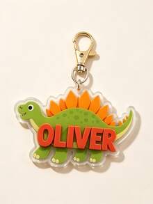 3D Acrylic Keychain Personalized Dinosaur, Backpack Tag, Back To School Gift For Kids, Custom Name Charm Dino Boys Girls - Multicolor - View 16
