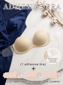 單側翼貼心胸貼（含30片乳貼），提供整體塑形，持久黏貼，適合各種露肩/露背服飾 - 彩色 - 查看 10