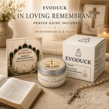 EVODUCK 1件裝紀念宗教蠟燭禮盒，虔敬追思錫罐蠟燭附7日禱告經文反思小冊子，祭壇紀念角落裝飾，適合邊桌、亡靈節/週年紀念禮物 - 宗教蠟燭 - 查看 2