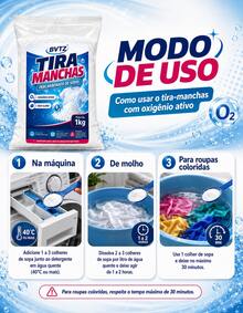 Tira Manchas Para Roupas Percarbonato De Sodio Branqueador Roupas Brancas Encardidas - Em pó - Visão 5