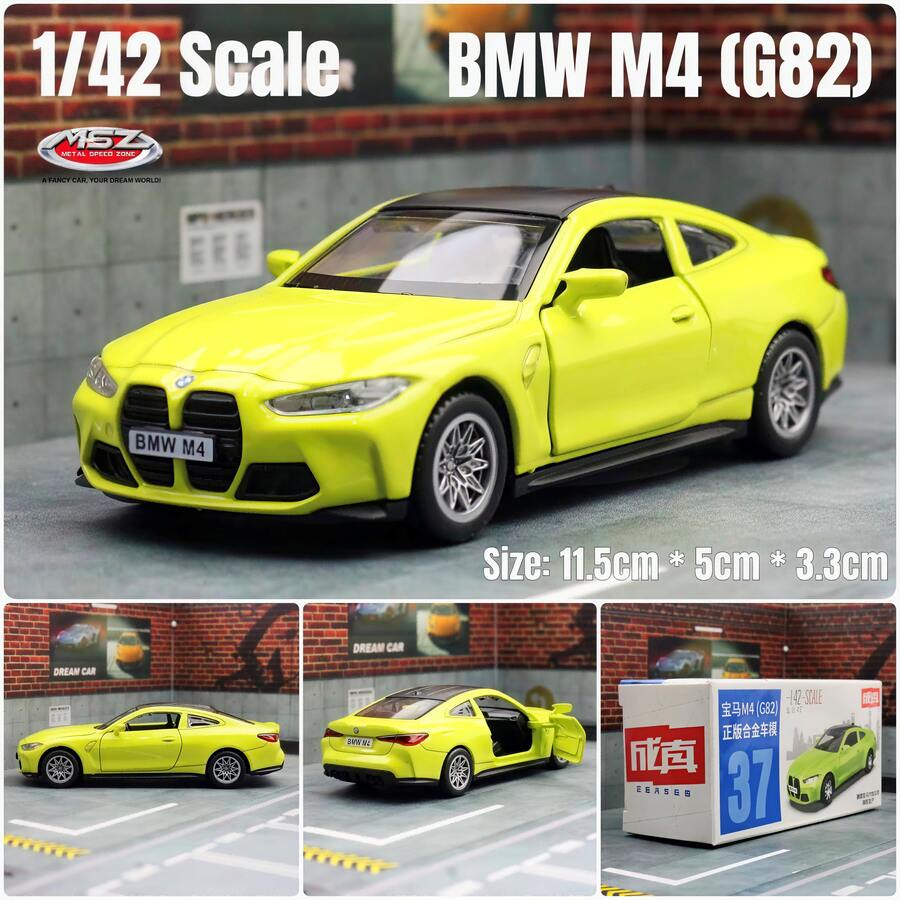 C C A Model Mobil Paduan M4 G82 Skala 1:42, Pintu Dapat Dibuka, Penggerak Tarik Mundur, Model Mobil Mainan Anak untuk Pembelajaran Langsung, Pengembangan Kognitif, Koleksi dan Mainan Pesta, Halloween, Natal, Hadiah Ulang Tahun - MultiWarna - View 1