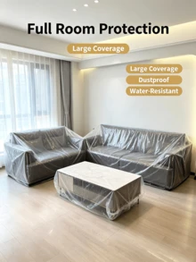 Disposable Dust-Proof Bed Cover, Extra Large Thick Transparent Sofa Dust Cover For Home Furniture, Daily Use - Multicolor - View 3
