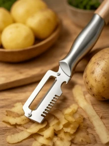 Heavy-Duty Stainless Steel Peeler And Slicer, Thick Blade. Suitable For Various Fruits. This Multi-Functional Peeling And Vegetable Slicing Tool Is A Practical Kitchen Gadget For Home Use And Outdoor Picnics. , Portable Kitchen Gift, Holiday Gift - Multicolor - View 5